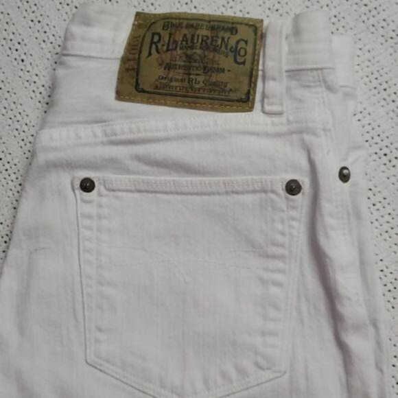 Ralph Lauren Vintage Blue Label Brand Sz. 28 High Rise Prescott 208 White Jeans - Picture 2 of 10